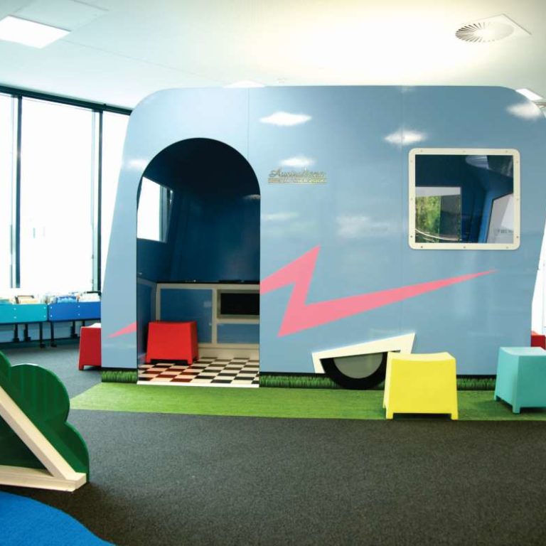 caravan in childrens area