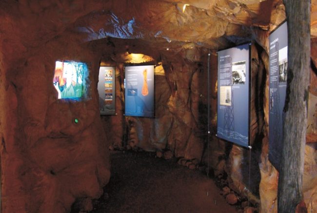 interpretive panels artesian time tunnel