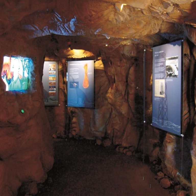 interpretive panels artesian time tunnel