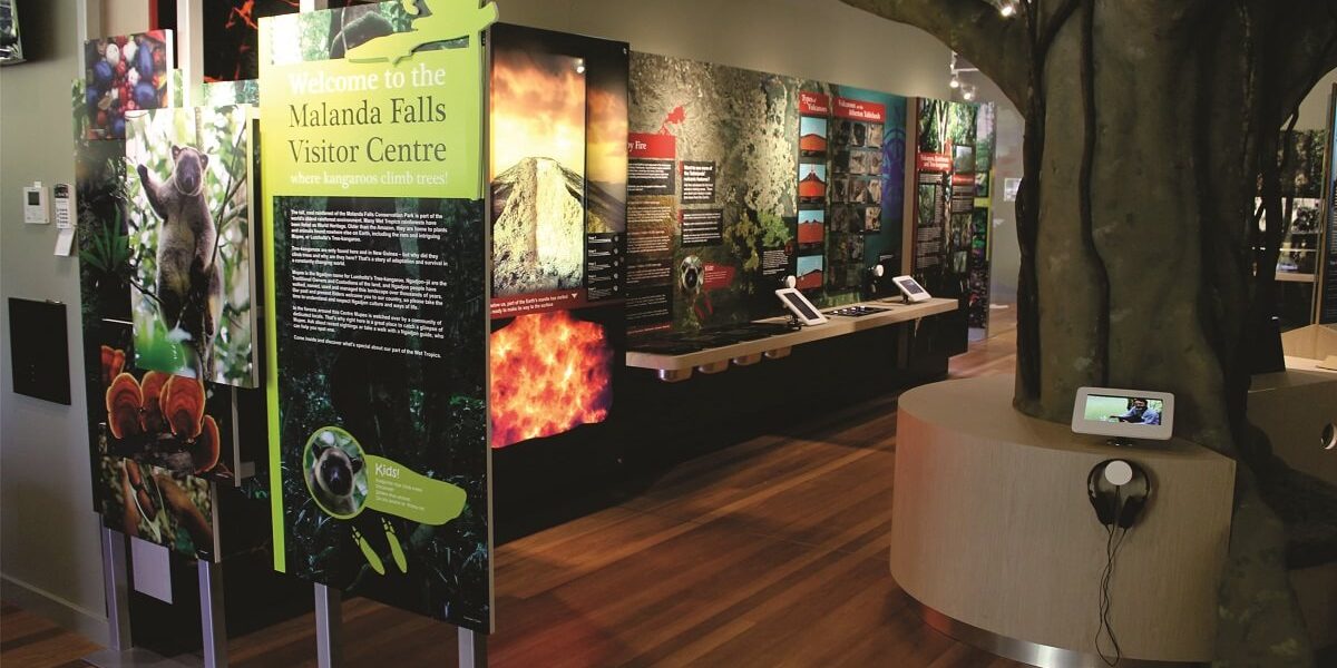 malanda falls visitors centre interactive display