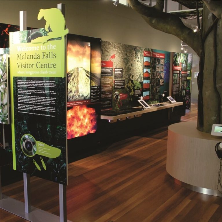 malanda falls visitors centre interactive display
