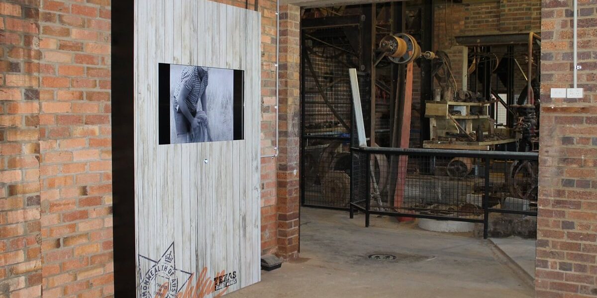 texas rabbit works visitors centre video screen