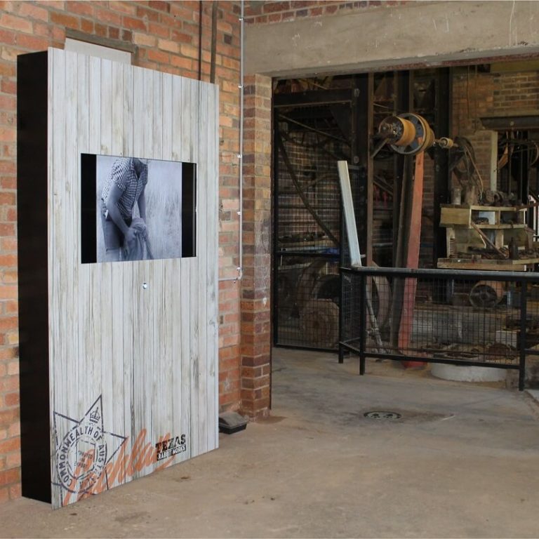 texas rabbit works visitors centre video screen