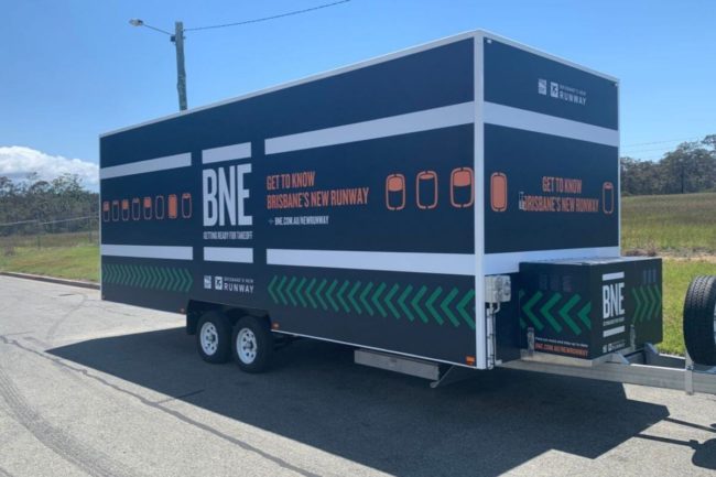 brisbane airport corporation mobile display