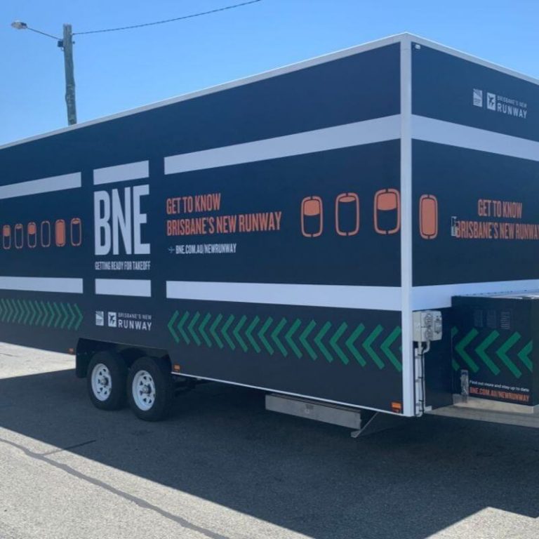 brisbane airport corporation mobile display